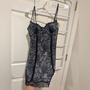 VS Black Floral Lace Chemise